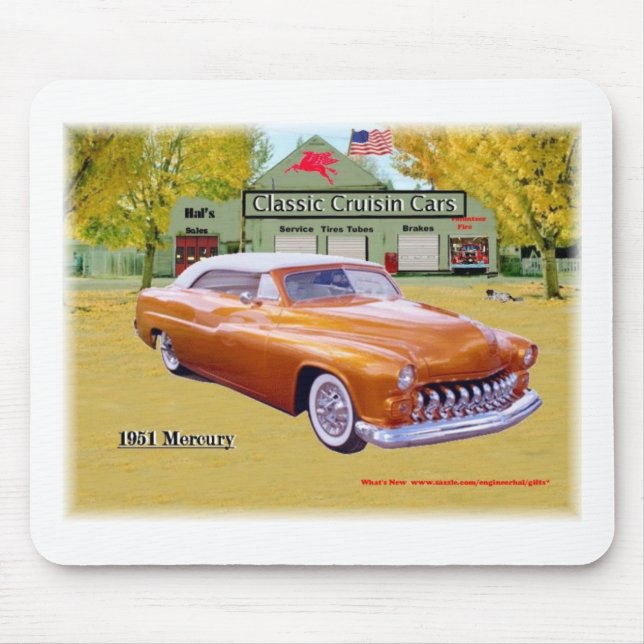 Classic Cruisin Cars 1951 Mercury Mousrpad Mouse Pad (Front)