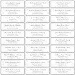 Classic Cursive Script Wedding Guest Names Address<br><div class="desc">Composed of simple serif and classic cursive script typography. These elements are simple,  elegant,  and modern. This has 30 stickers. 
 
 This is designed by White Paper Birch Co. exclusive for Zazzle.
 
 Available here:
 http://www.zazzle.com/store/whitepaperbirch</div>