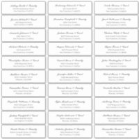 Classic Cursive Script Wedding Guest Names Address
