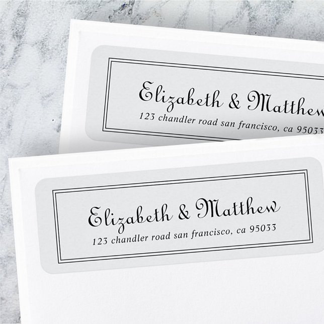 Classic Cursive Script Wedding Return Address Label (Creator Uploaded)