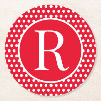 Classic Custom initial letter Polka Dot 