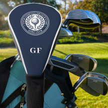 Classic Custom Monogram Golf Head Cover Navy