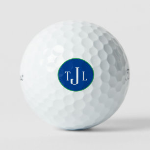 Classic Custom Monogram Navy Golf Balls