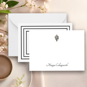 Classic Custom Name Seashell Image Flat Card