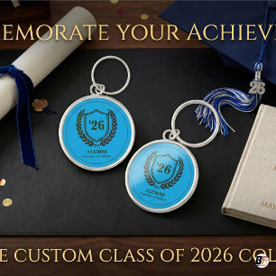 Classic Custom University Alumni Class of 2026 Shi Key Ring