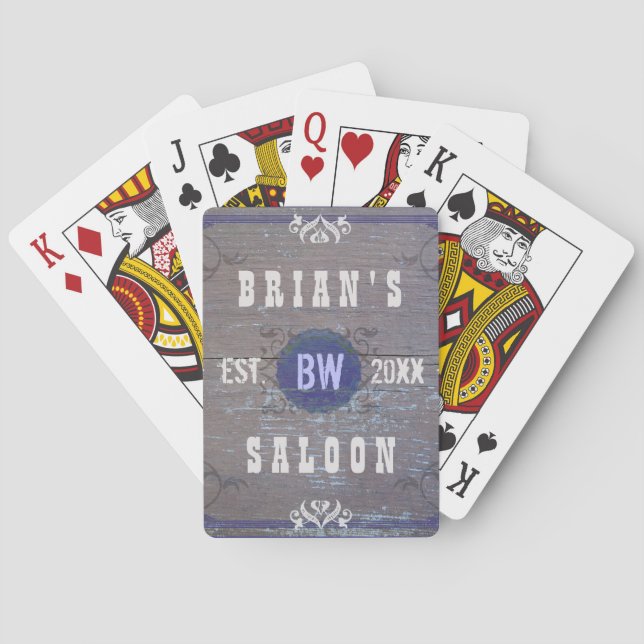 Classic Customisable Home Bar Beer Saloon Playing Cards (Back)