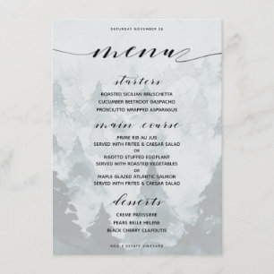 Classic Customisable Winter Theme 2 Dinner Menu