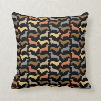 Classic Dachshund Silhouette Pillow