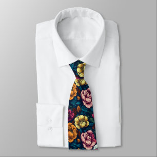Classic Dads Fathers Day Gifts Peonies Floral Tie