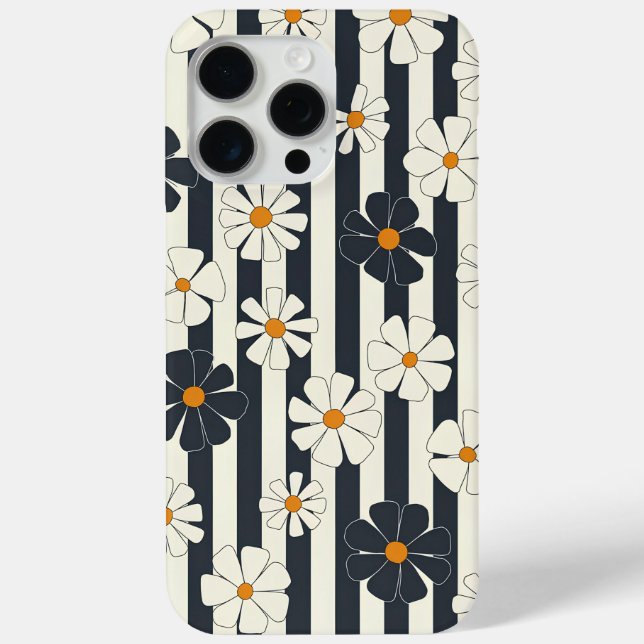 Classic Daisy Stripes Case-Mate iPhone Case (Back)