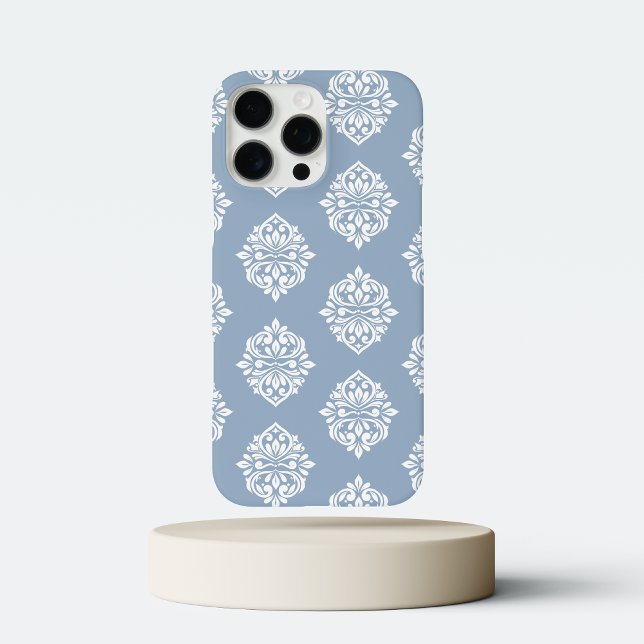 Classic Damask Chic Regency Pale Winter Blue Case-Mate iPhone Case (Creator Uploaded)