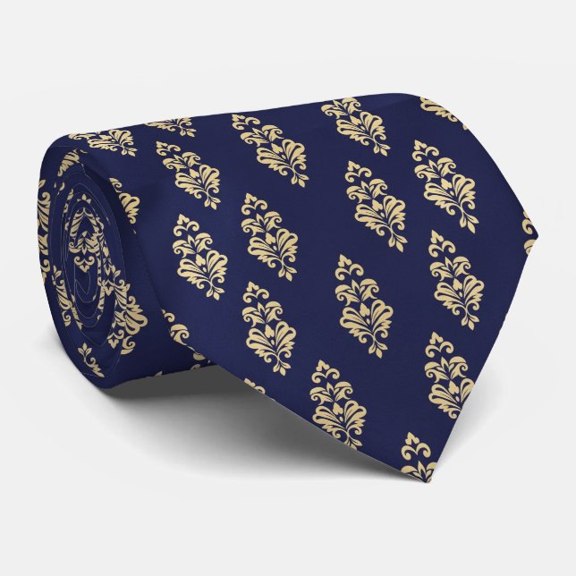 Classic Damask Elegant Pattern Tie (Rolled)
