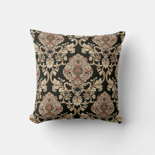classic damask jacquard pattern with frameabstract cushion