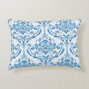Classic Damask: Luxurious Seamless Background Decorative Cushion