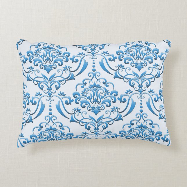 Classic Damask: Luxurious Seamless Background Decorative Cushion (Front)