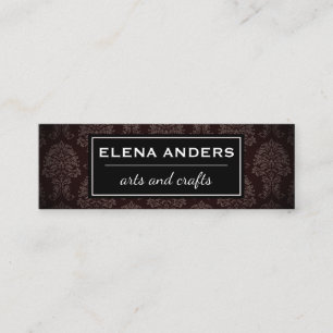 Classic Damask pattern Mini Business Card