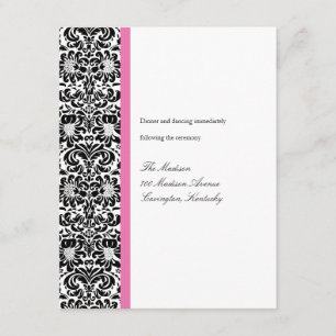 Classic Damask Reception Card