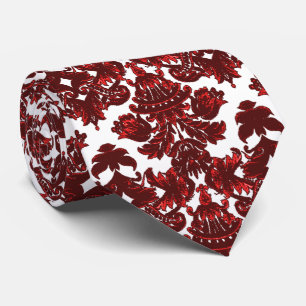Classic Damask Red Tie