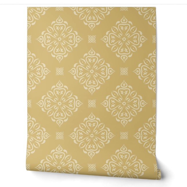 Classic damask seamless pattern wallpaper (Unrolling)
