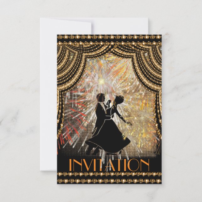 Classic Dance Party Invitation (Front)