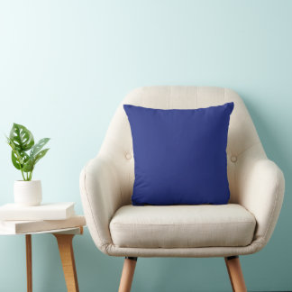 Classic Dark Blue Accent Throw Pillow