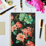 Classic Dark Botanicals and Blue and Pink Florals Planner<br><div class="desc">This enchanting planner will make you work to reach your goals even harder! This yearly planner features breathtaking romantic pink and blue florals and a deep background. Add your own pictures, artwork, or personal motto to the cover and get ready to take on the world, one carefully planned day at...</div>