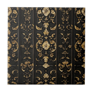 Classic Dark Elegant Pattern Ceramic Tile