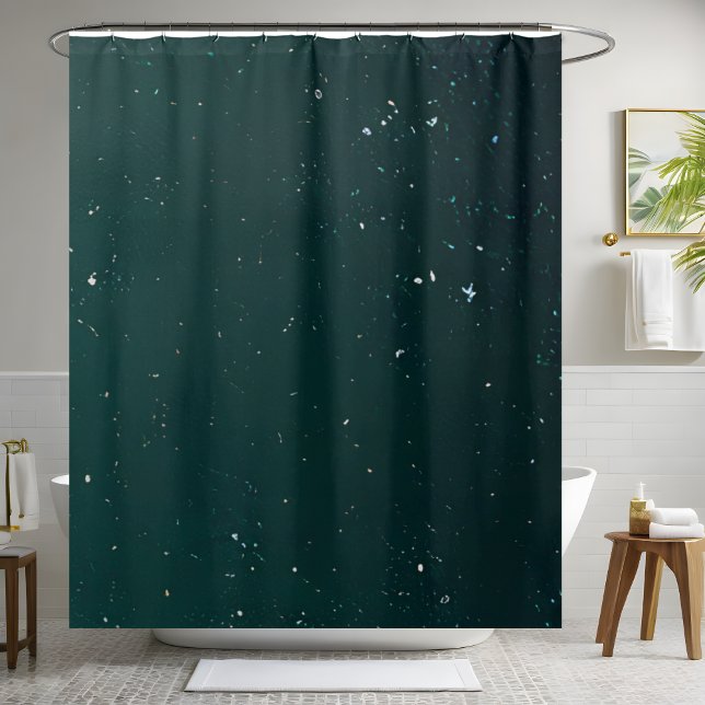 Classic Dark Green Sequin Shower Curtain (Creator Uploaded)