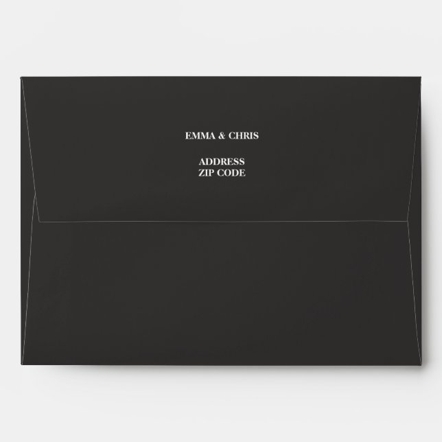 Classic Dark Grey Envelope (Back (Top Flap))