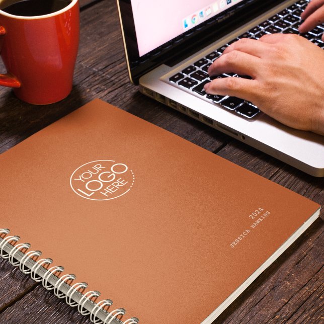 Classic Dark Pumpkin Orange Modern Logo Weekly Planner (Creator Uploaded)