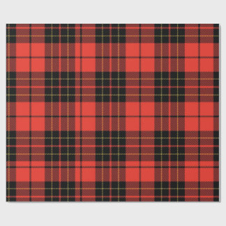 Classic Dark Red Tartan Wrapping Paper