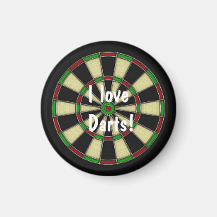 Classic Dart Board Design, Darts, Dart Games Magnet