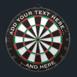 Classic Dartboard with custom text<br><div class="desc">Dartboard with classic colours and two custom text areas.</div>