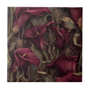Classic Decorative Calle Lilies Tile For Bathrooom