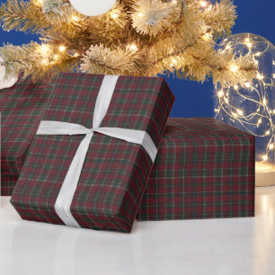 Classic Deep Red and Forest Green Tartan Plaid Wrapping Paper