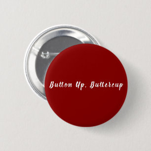 Classic Deep Red Minimalist Design Pinback Button