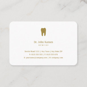 Classic Dentist Dental Golden Appointment Card