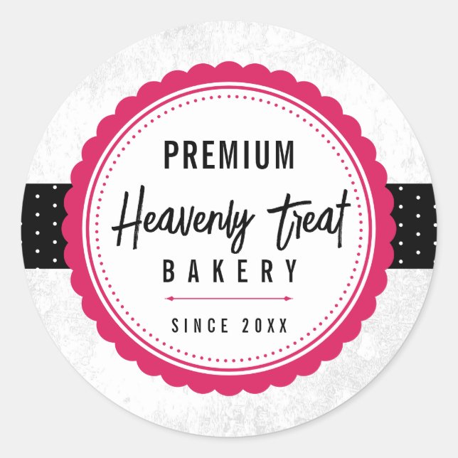 Classic design round sticker (Front)