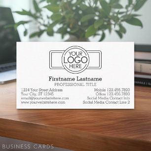 Classic Design with Logo and Contact Info Business Card