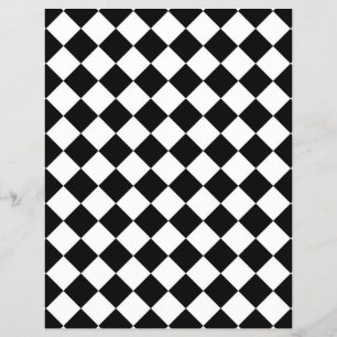 Classic Diamond Black and White Checkers Flyer