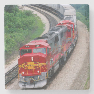 Classic Diesel Train Engine Stone Coaster