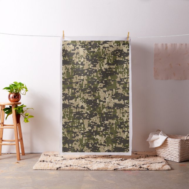 Classic Digital Camo Camouflage Customisable Fabric (In Situ)