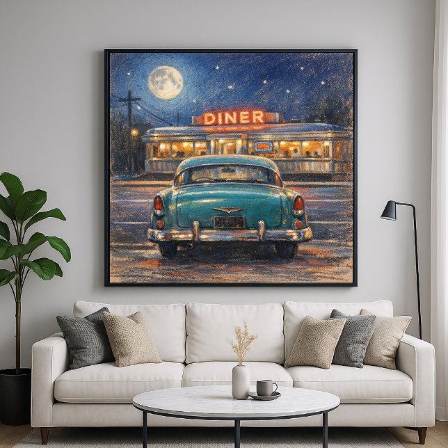 Classic Diner - Pastel Impressionism Paint Style Poster (Creator Uploaded)