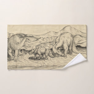 Classic Dinosaurs Bath Towel Set