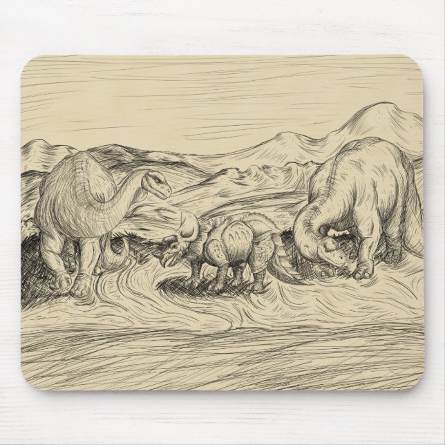 Classic Dinosaurs Mouse Pad (Front)