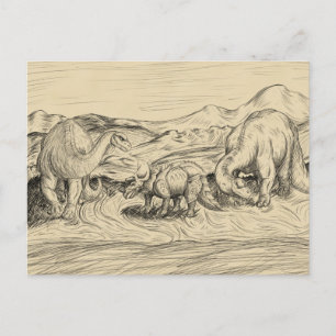 Classic Dinosaurs Postcard