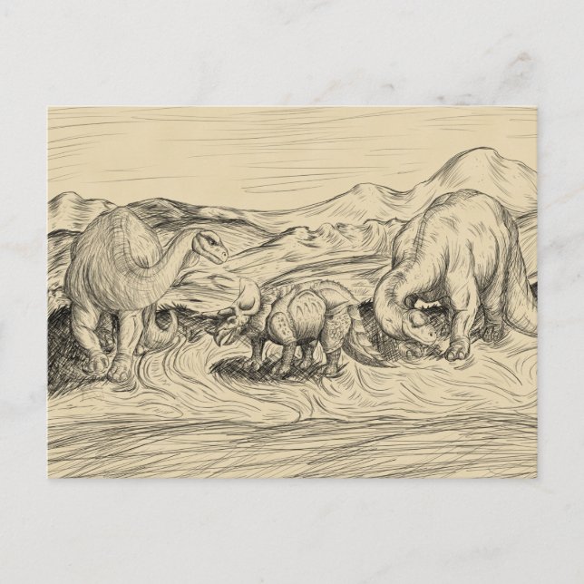 Classic Dinosaurs Postcard (Front)