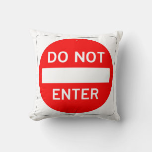 Classic DO NOT ENTER Sign Cushion