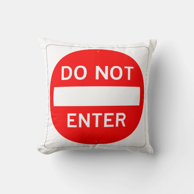 Classic DO NOT ENTER Sign Cushion (Front)