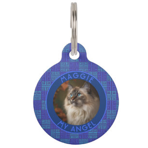 Classic Dog Dad Gift Ethnic Pattern Pet Tag